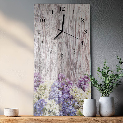 Horloge verticale en verre Sans