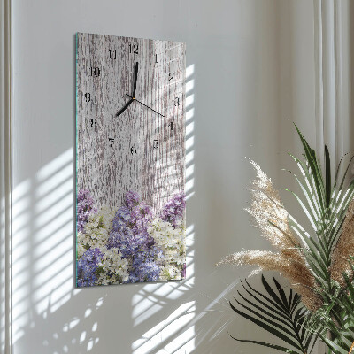 Horloge verticale en verre Sans