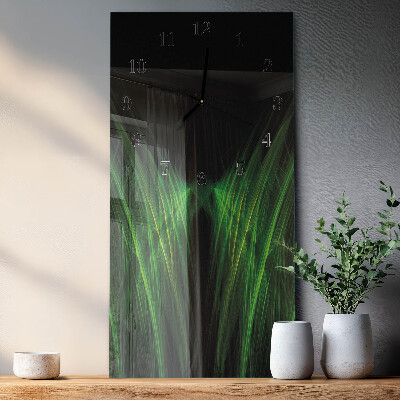 Horloge verticale en verre Loin