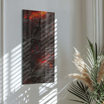 Horloge verticale en verre Lave