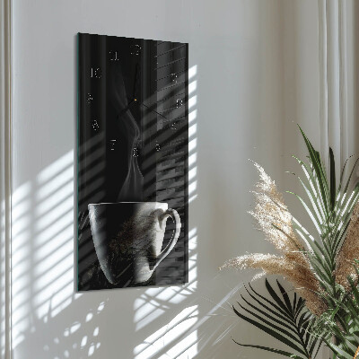 Horloge verticale en verre Tasse
