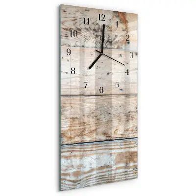 Horloge verticale en verre Bois
