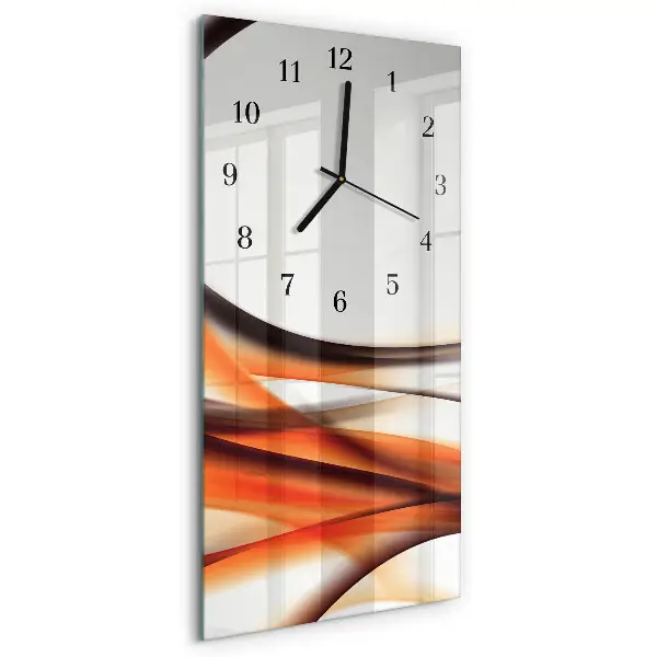 Horloge verticale en verre Abstraction