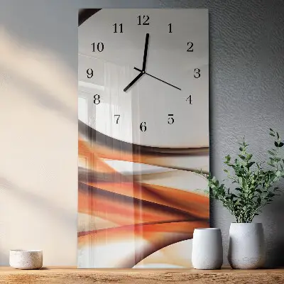 Horloge verticale en verre Abstraction