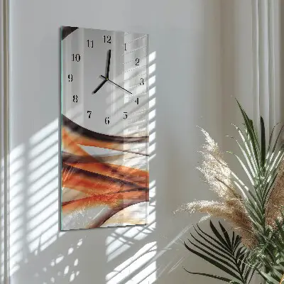 Horloge verticale en verre Abstraction