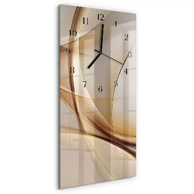 Horloge verticale en verre Abstraction