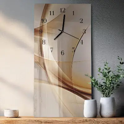 Horloge verticale en verre Abstraction