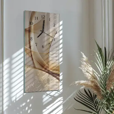 Horloge verticale en verre Abstraction