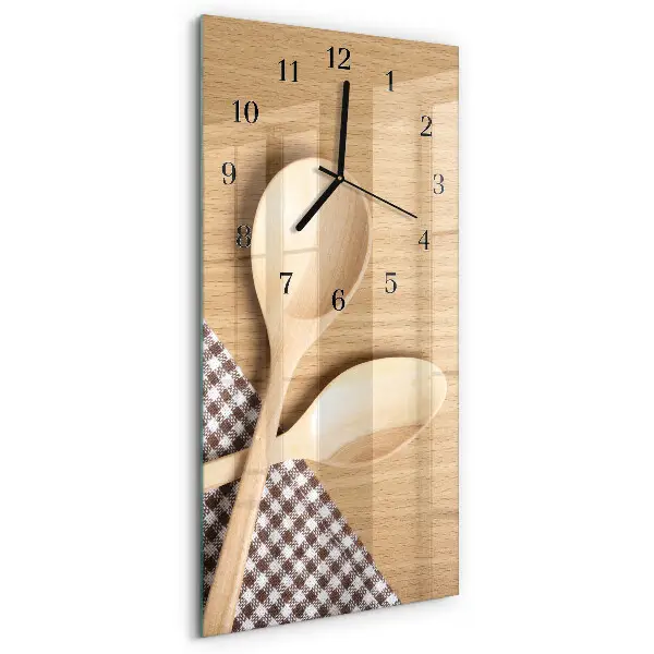 Horloge verticale en verre Cuillères