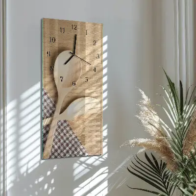 Horloge verticale en verre Cuillères