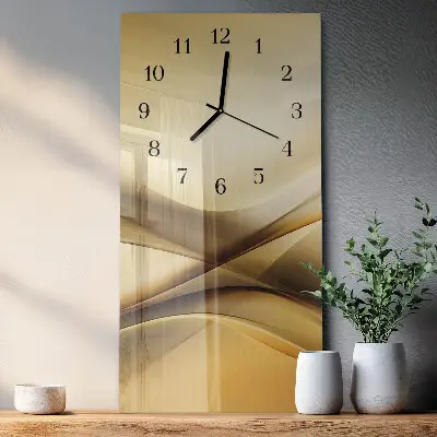 Horloge verticale en verre Abstraction