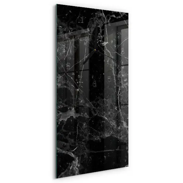 Horloge verticale en verre Graphite