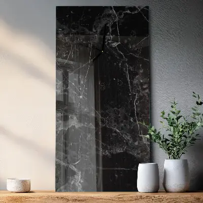 Horloge verticale en verre Graphite
