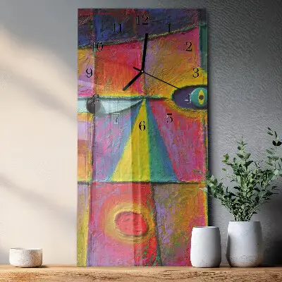 Horloge verticale en verre Morceau