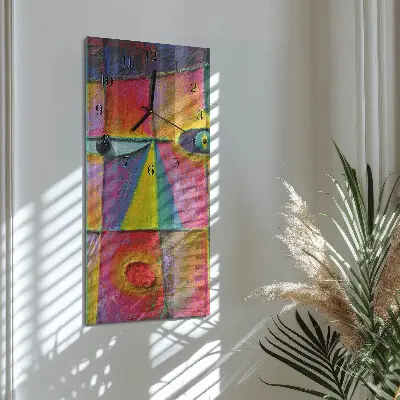 Horloge verticale en verre Morceau