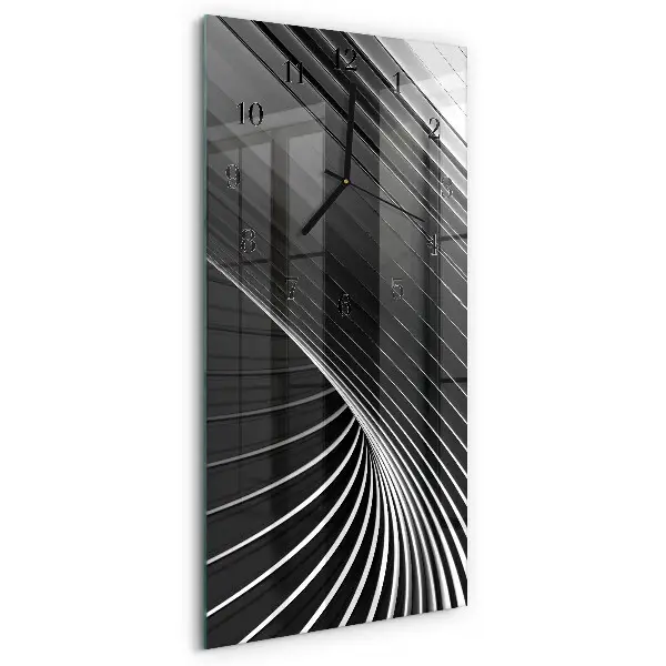 Horloge verticale en verre Abstraction
