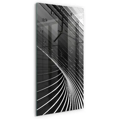 Horloge verticale en verre Abstraction