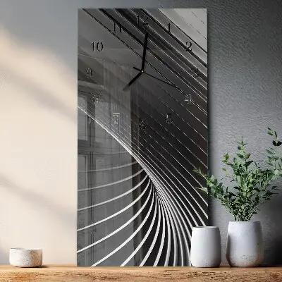 Horloge verticale en verre Abstraction