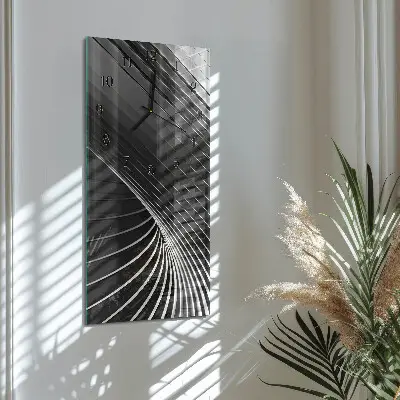 Horloge verticale en verre Abstraction