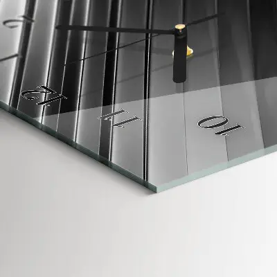 Horloge verticale en verre Abstraction