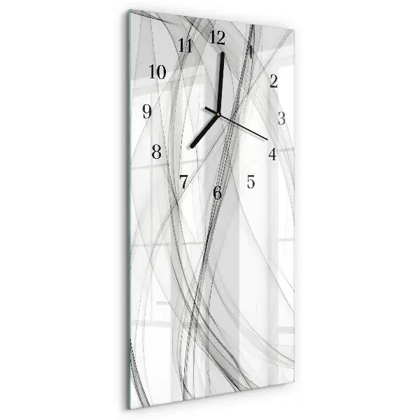Horloge verticale en verre Rideau