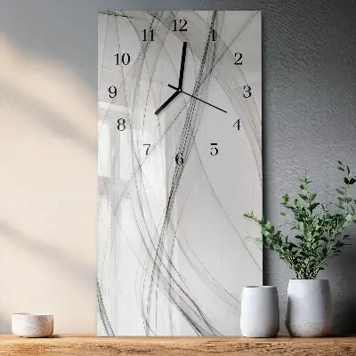 Horloge verticale en verre Rideau