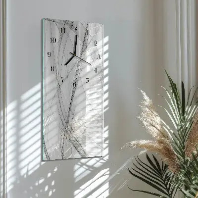Horloge verticale en verre Rideau