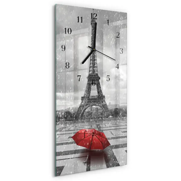 Horloge verticale en verre Tour eiffel