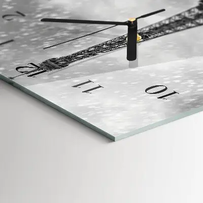Horloge verticale en verre Tour eiffel