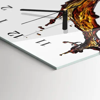 Horloge verticale en verre Une tasse de café