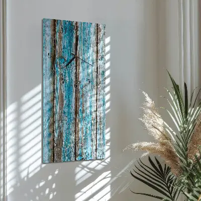 Horloge verticale en verre Bois