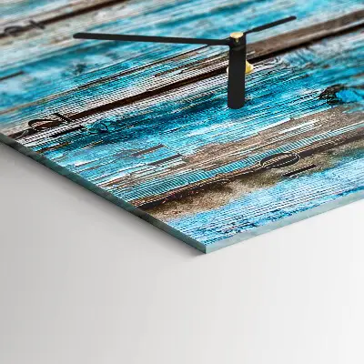 Horloge verticale en verre Bois