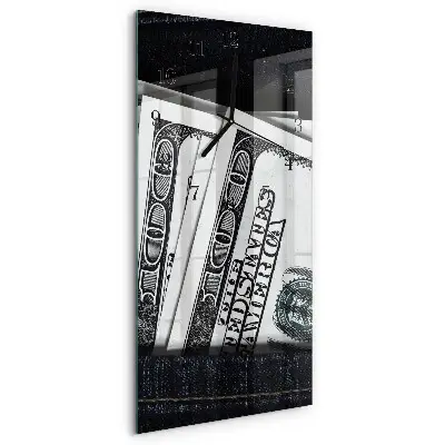 Horloge verticale en verre Billets de banque