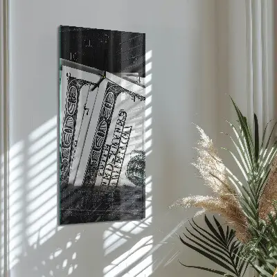 Horloge verticale en verre Billets de banque
