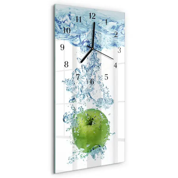 Horloge verticale en verre Eau de pomme