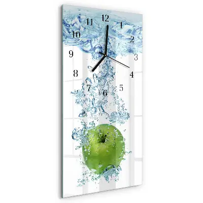 Horloge verticale en verre Eau de pomme