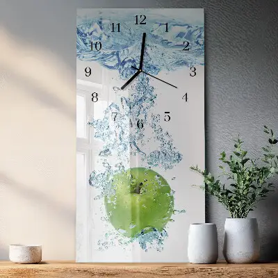 Horloge verticale en verre Eau de pomme