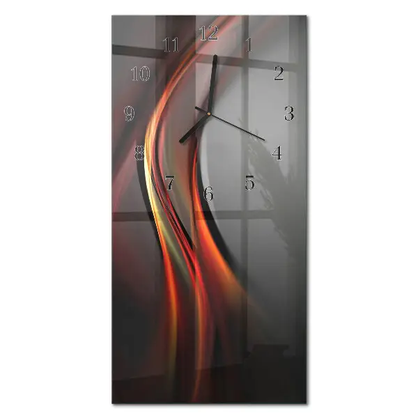 Horloge verticale en verre Orchidée