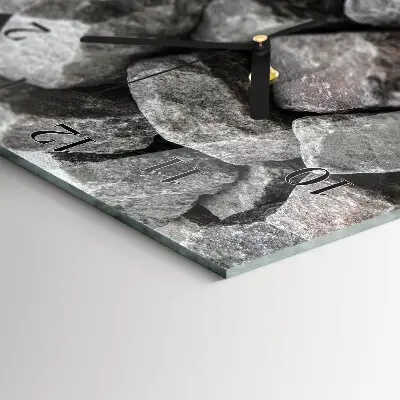Horloge verticale en verre Pierres