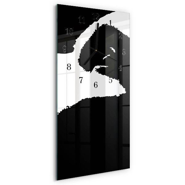 Horloge verticale en verre Abstraction