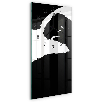Horloge verticale en verre Abstraction