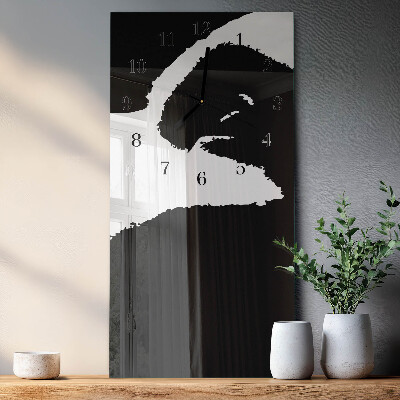 Horloge verticale en verre Abstraction