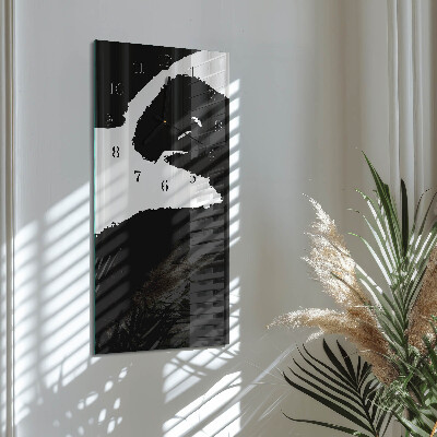 Horloge verticale en verre Abstraction