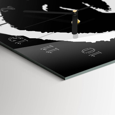 Horloge verticale en verre Abstraction