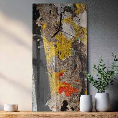 Horloge verticale en verre Surface fissurée