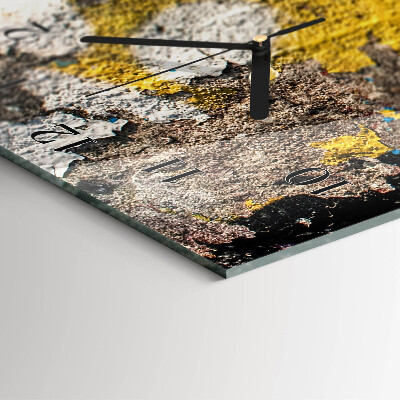Horloge verticale en verre Surface fissurée
