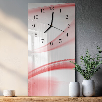 Horloge verticale en verre Art abstrait