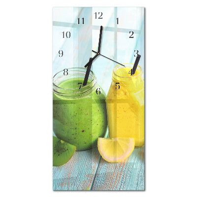 Horloge verticale en verre Art abstrait