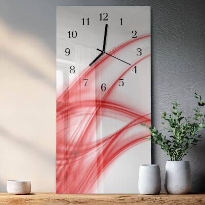 Horloge verticale en verre Art abstrait