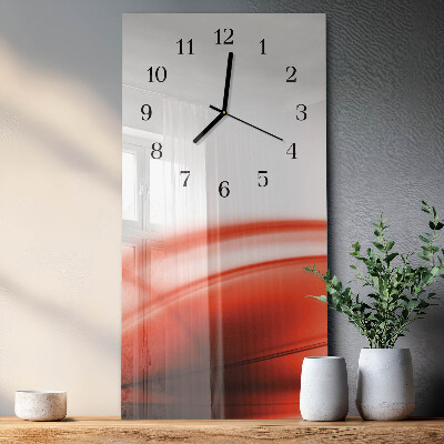 Horloge verticale en verre Lignes abstraites